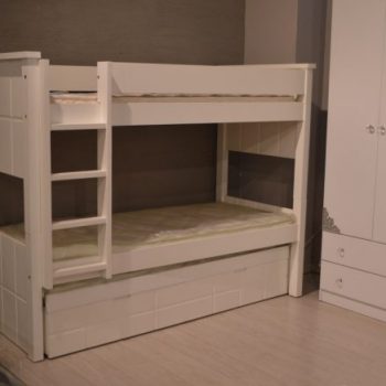 מיטות קומותיים לילדים לבן